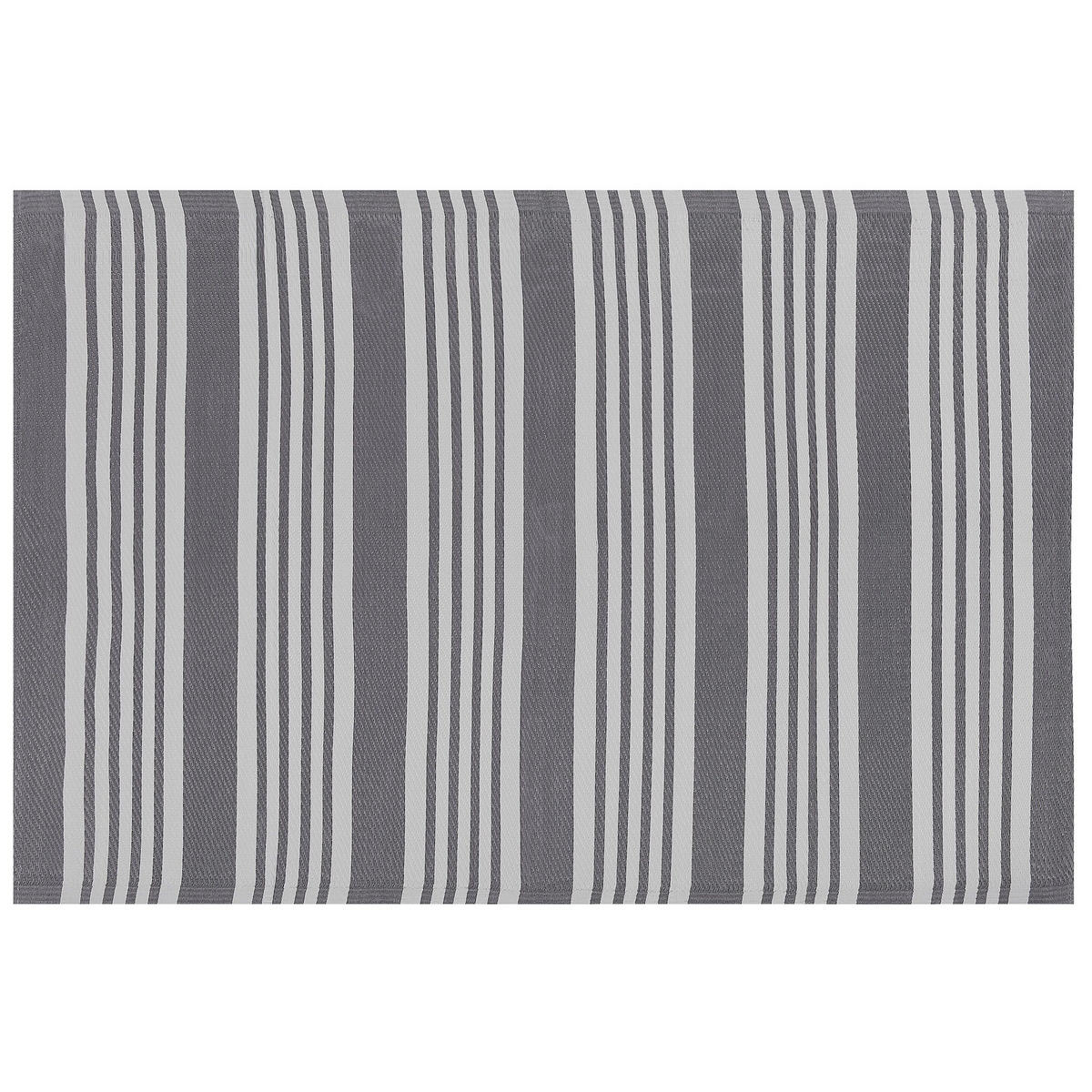 OUTDOOR-TEPPICH Delhi 180/120 cm - Grau, Kunststoff (120/180cm) - Beliani