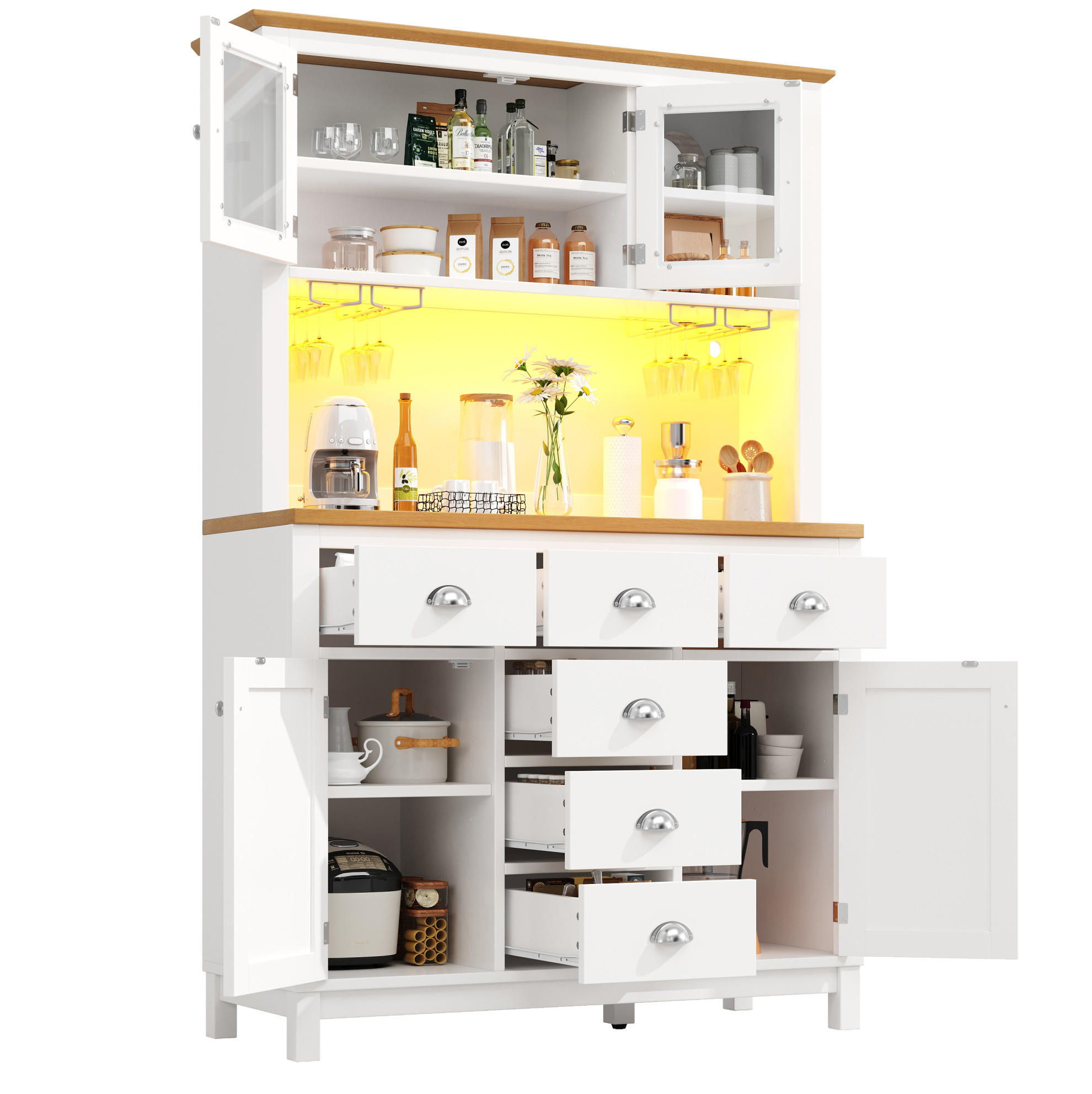 Okmyhome Buffet Weiß 40x180x104 cm
