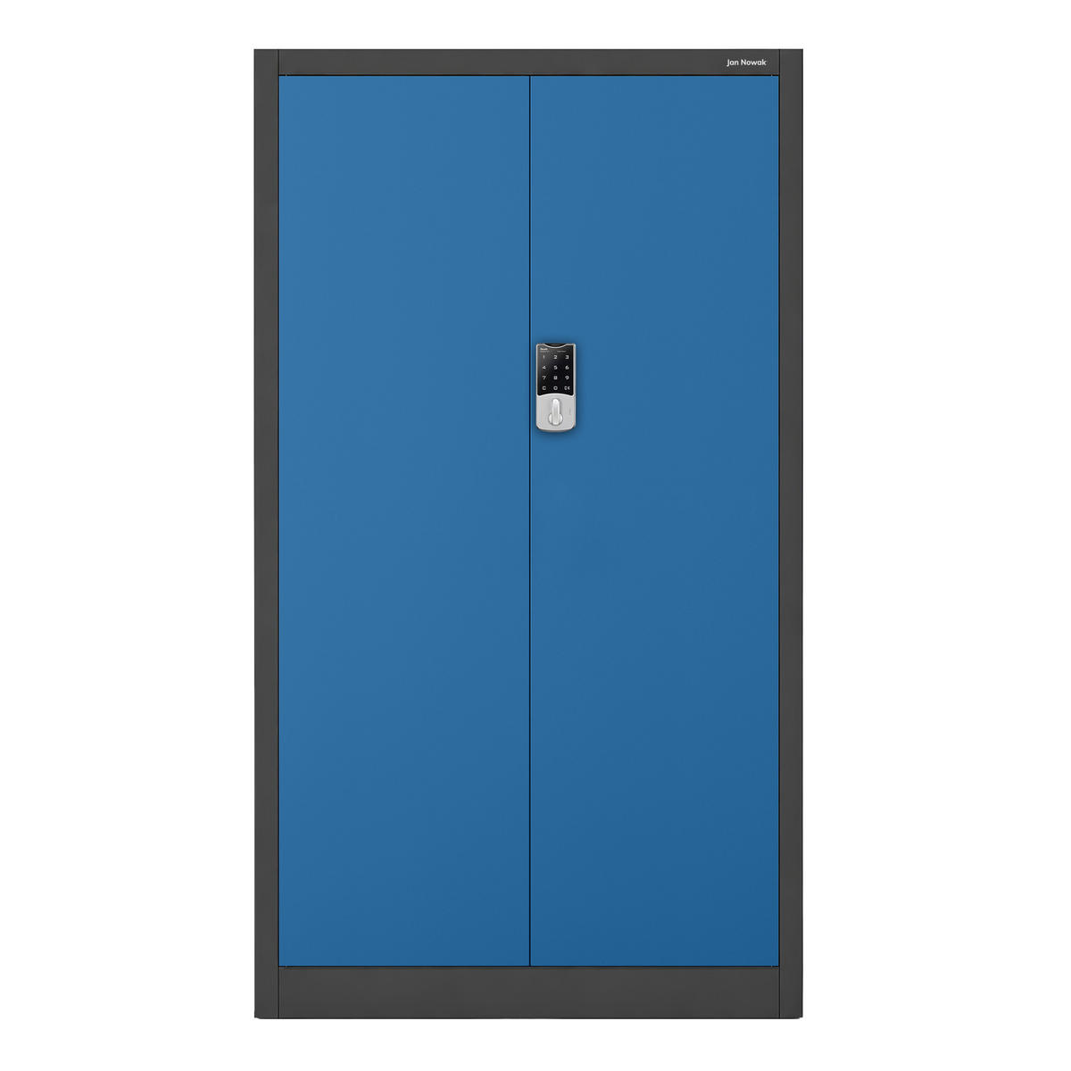BÜROSCHRANK mit Zahlenschloss DANIEL 185x90x40 cm - Blau/Anthrazit, Metall (90/185/40cm) - Jan Nowak