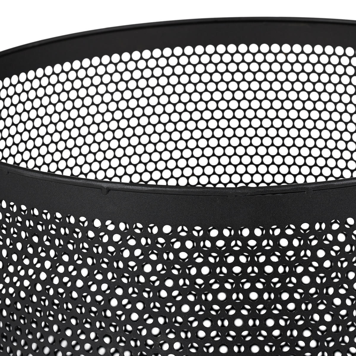 FEUERKORB - Schwarz, Metall (44/53/44cm) - Relaxdays