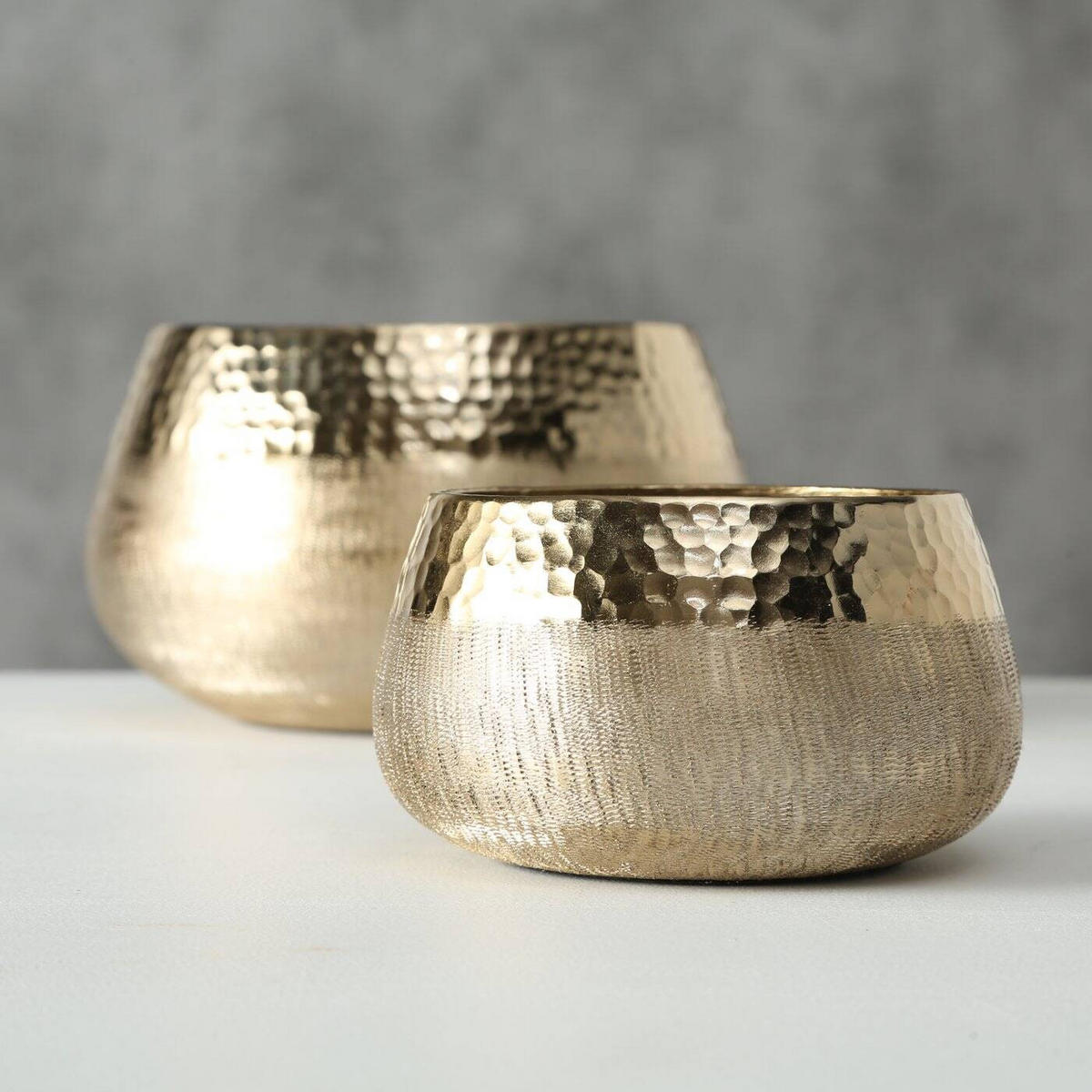 KERZENHALTER Gold 2er-Set - Goldfarben, Metall (20/12/20cm) - Boltze Home