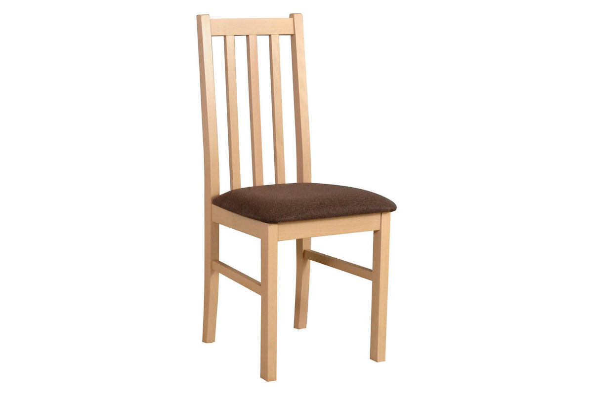 STUHL 2er Set BOS 10, sonoma - Braun/Sonoma Eiche, Holz (43/94/40cm) - Leaf Design