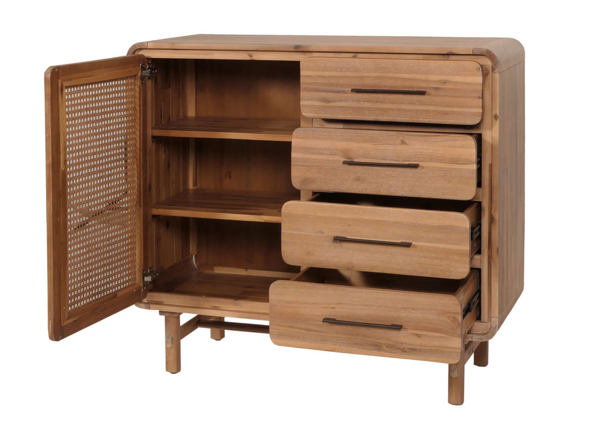 KOMMODE Braun - Braun, Holz (109/101/45cm) - MCW
