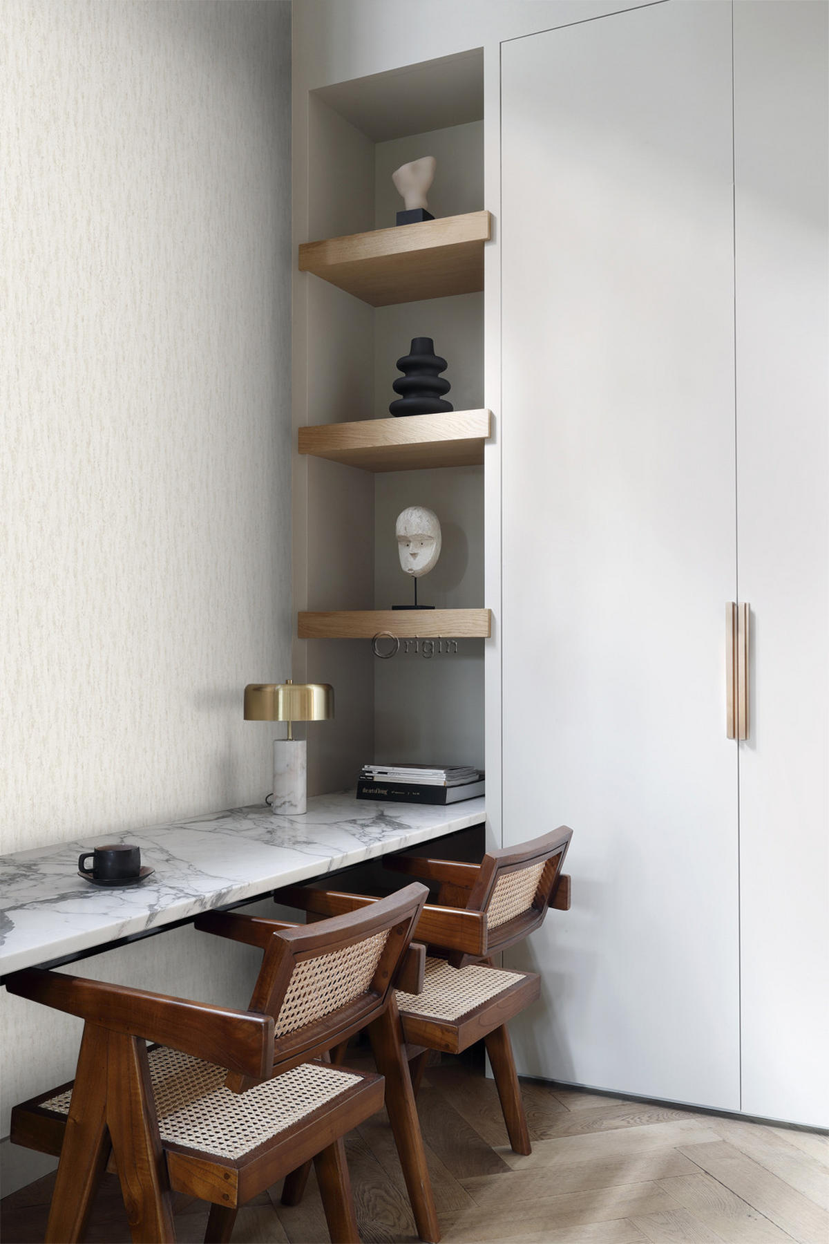 TAPETE Stein-Optik 53 cm x 10.05 m - Beige, Papier (53/1000cm) - Origin Wallcoverings