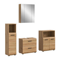 BAD-SET ICE 4-tlg. (B/H/T: ca. 180/185/30 cm) in Artisan Oak Nachbildung/Artisan Oak Nachbildung - Eiche Artisan, Holz (180/185/30cm)
