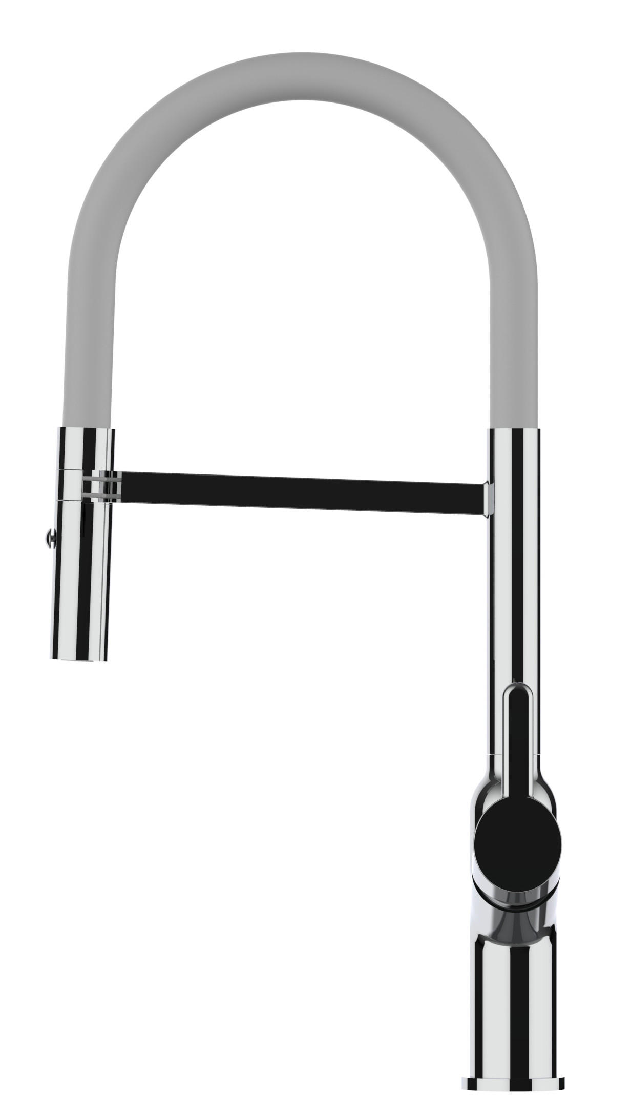 KÜCHENARMATUR, Verchromt und Grau, 2-Strahl-Brause - Chromfarben, Metall (23/46.5/23cm) - VIZIO