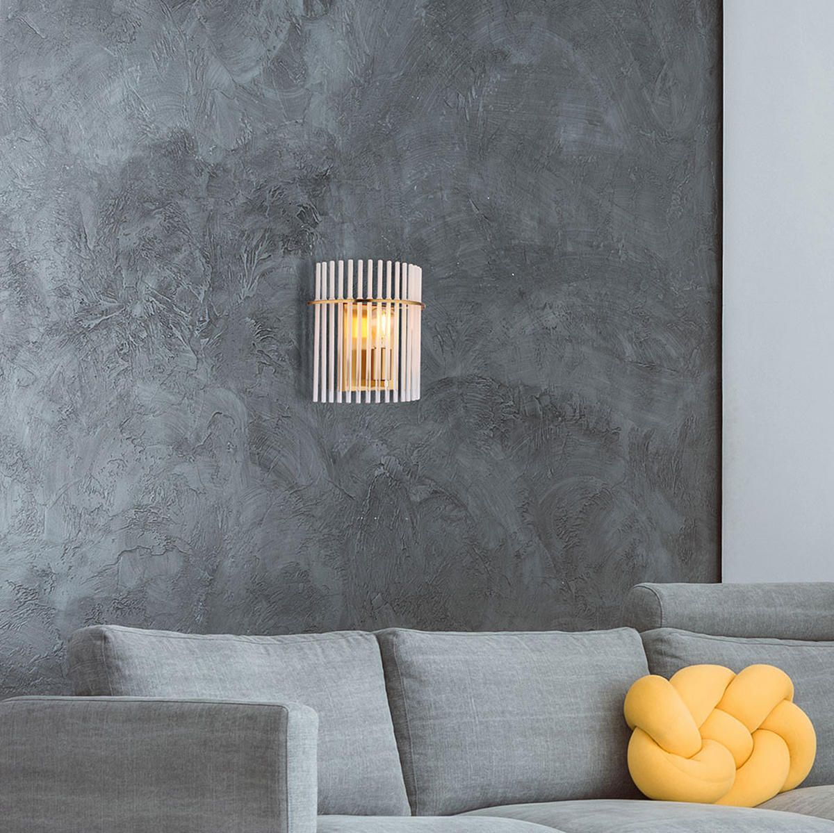 LED WANDLEUCHTE Glasstäbe Gold Klar Opal - Goldfarben, Glas (25/26/12.5cm) - Globo Lighting