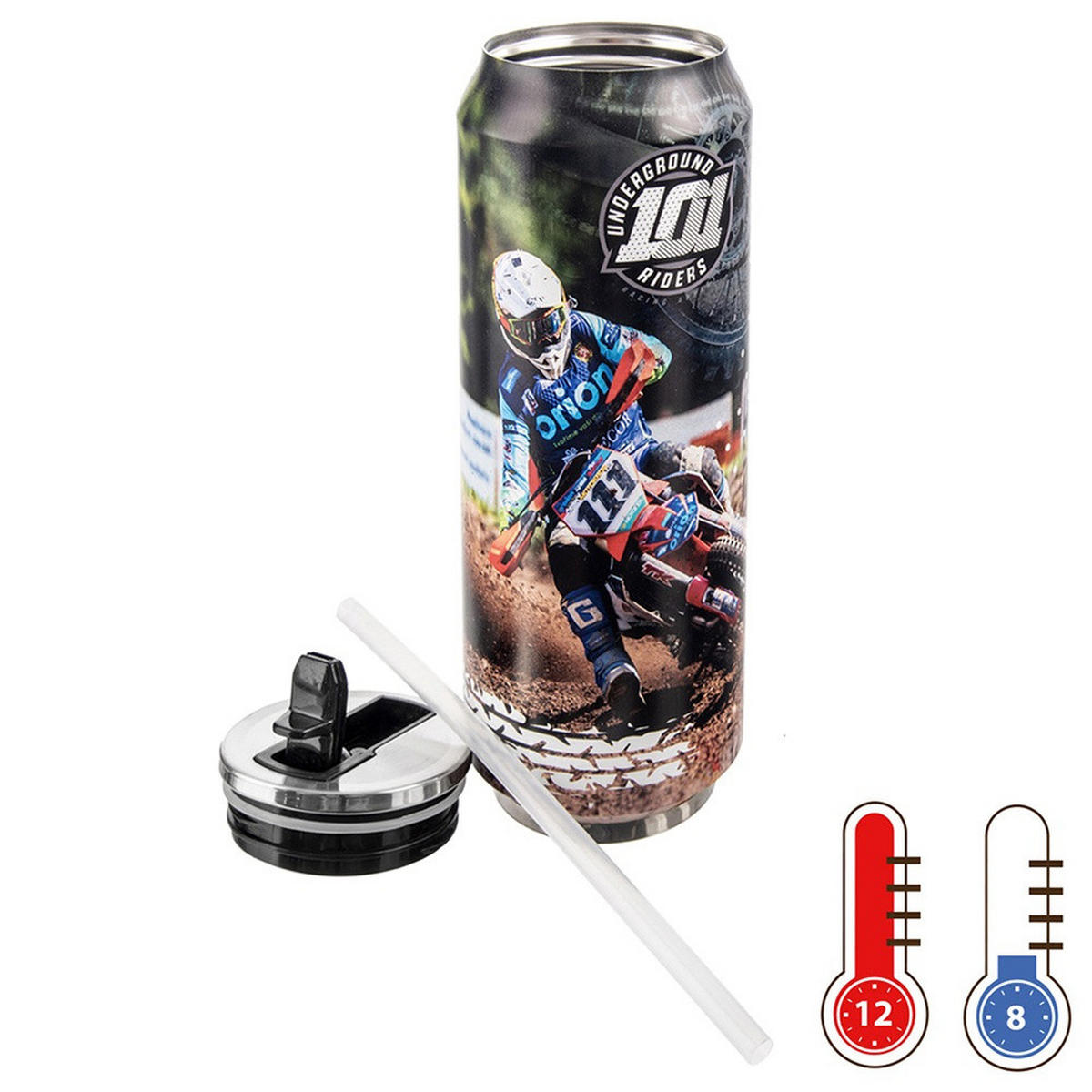 THERMOBECHER Dose Motocross 700 ml Mehrfarbig - Multicolor, Metall (0.7L) - Orion 