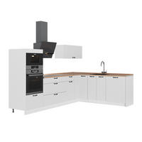 ROHOVÁ KUCHYŇ Fame-Line, Bílý venkovský dům/Bílá, 287 x 60 cm, PD Dub - bílá, kompozitní dřevo (287/153.6/60cm) - Vicco