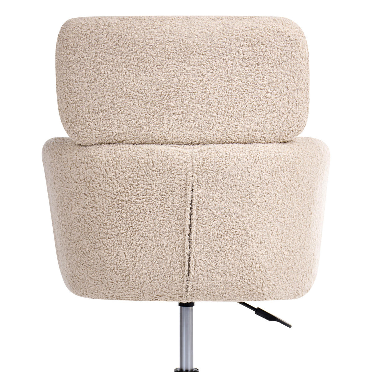 KANCELÁŘSKÁ ŽIDLE Bouclé Světle béžová Alena - béžová, textil (60/84/60cm) - Beliani