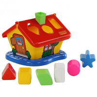 SORTIERSPIEL Steckspiel Haus 3354 6 Formen, Haus-Design, bunter Formsortierer, ab 12 Monate, Griff - Multicolor, Kunststoff (20/16/21cm) - Polesie