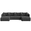 ECKSOFA Ardi U Anthrazit - Anthrazit, Holz/Textil (353/180cm) - Graingold