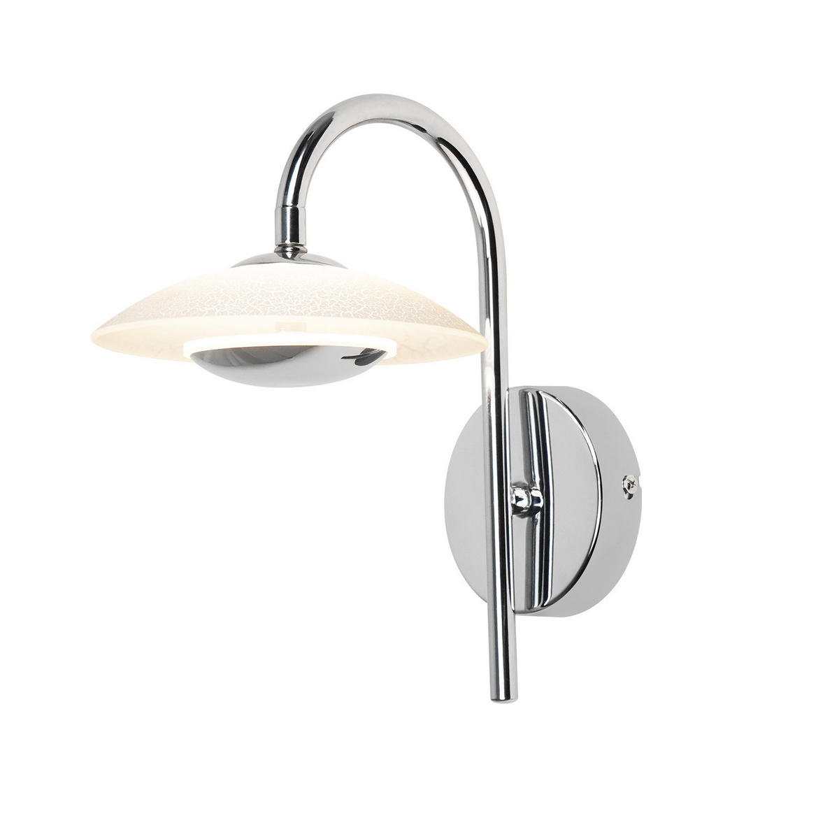 LED-WANDLEUCHTE Flashing 23.6/16/25.2 cm - Silberfarben, Metall (16/25.2/23.6cm) - ZMH