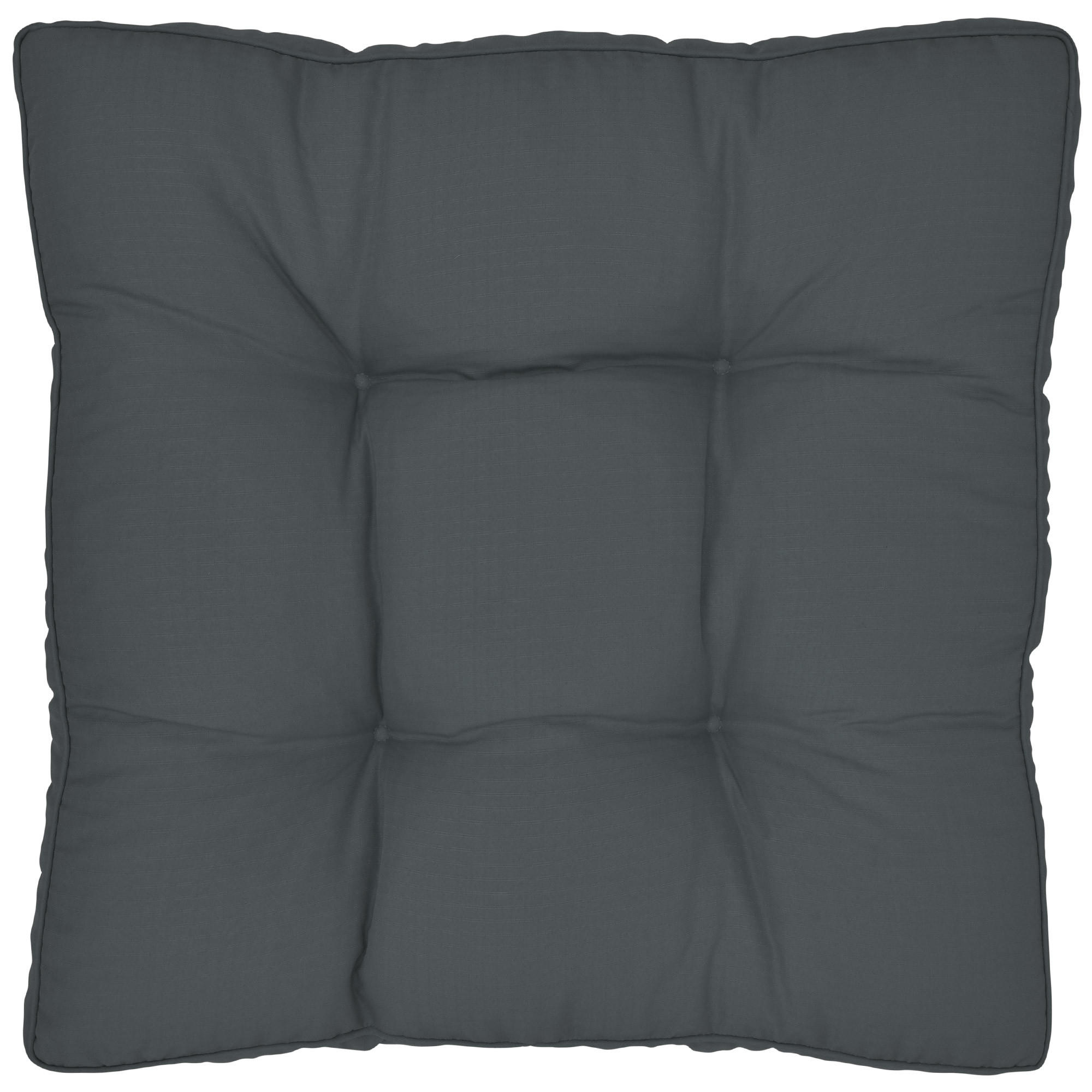 LOUNGEKISSEN Xluna Sitz 50/50/10 cm Graphitgrau - Grau, Textil (50/50/10cm) - Beautissu 