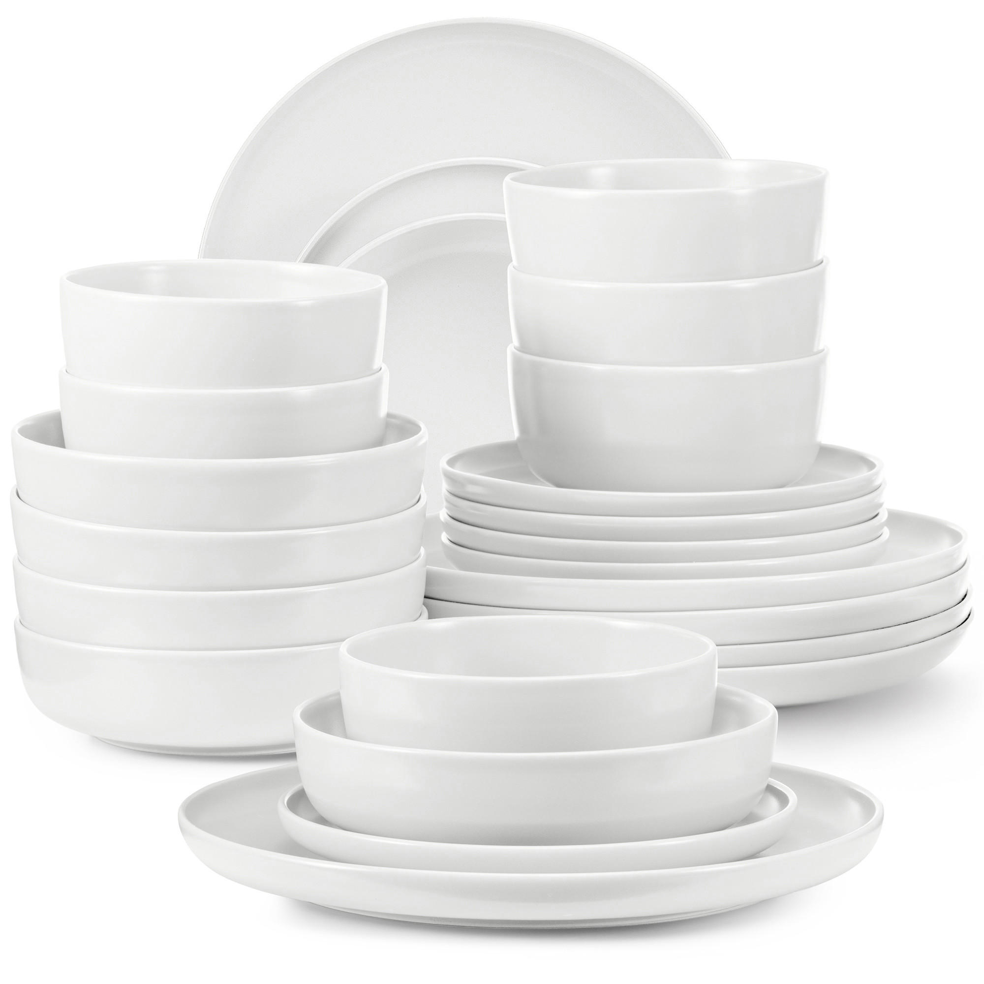 KOMBISERVICE VICTO 6 Personen 24-tlg - Weiß, Keramik (27/2/27cm) - KONSIMO®