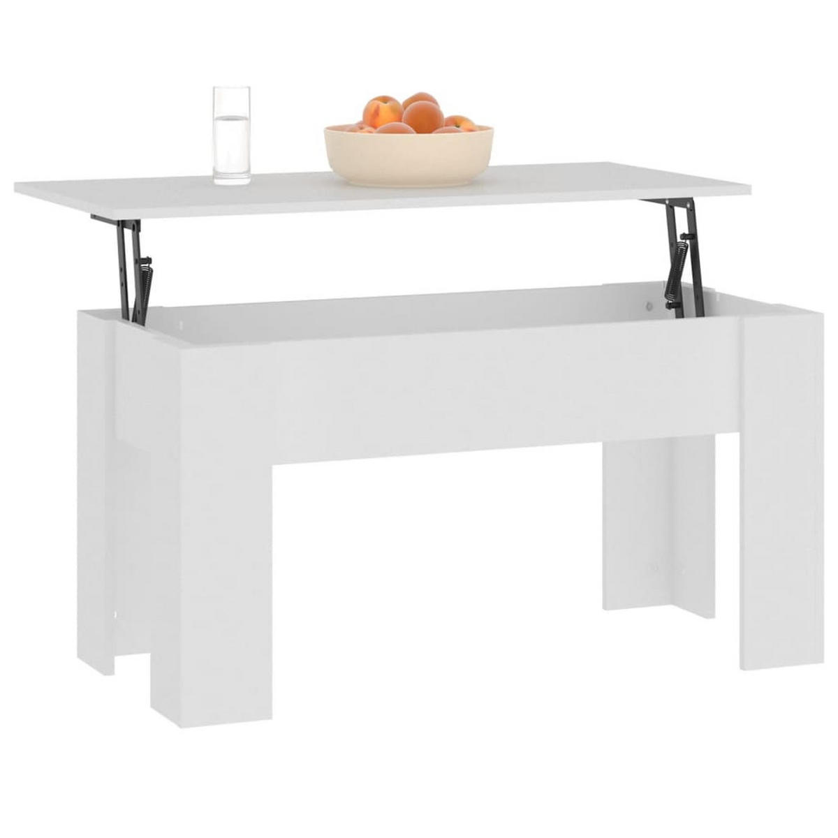 COUCHTISCH Weiß 101x49x52 cm Holzwerkstoff - Weiß, Holzwerkstoff (101/49/52cm) - furnicato