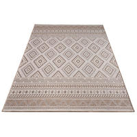 TEPPICH Kurzflor Rauten Wohnzimmer schmutzabweisend Beige Rechteckig 133x190 - Beige, Textil (190/133cm) - KADIMA DESIGN
