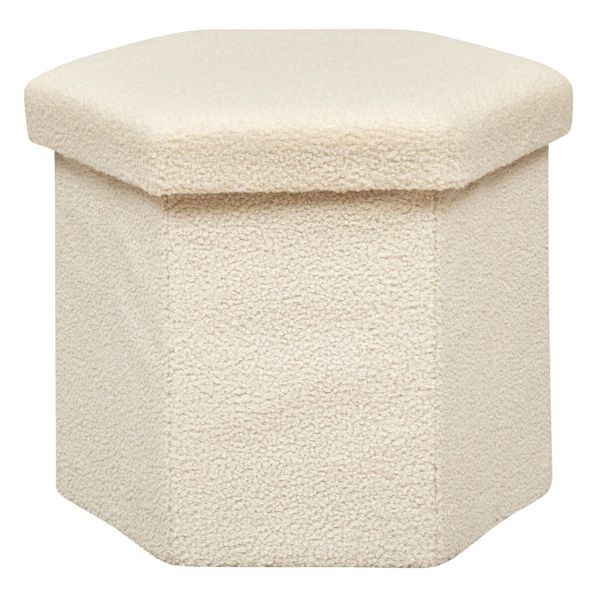 SITZHOCKER mit Stauraum Hexa 46/40/38 cm - Beige, Holzwerkstoff (40/38/46cm) - Atmosphera Createur d´interieur