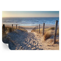 FOTOTAPETE 152x104 cm - Strandweg - Weiß, Textil (152/104cm) - Wallfluent