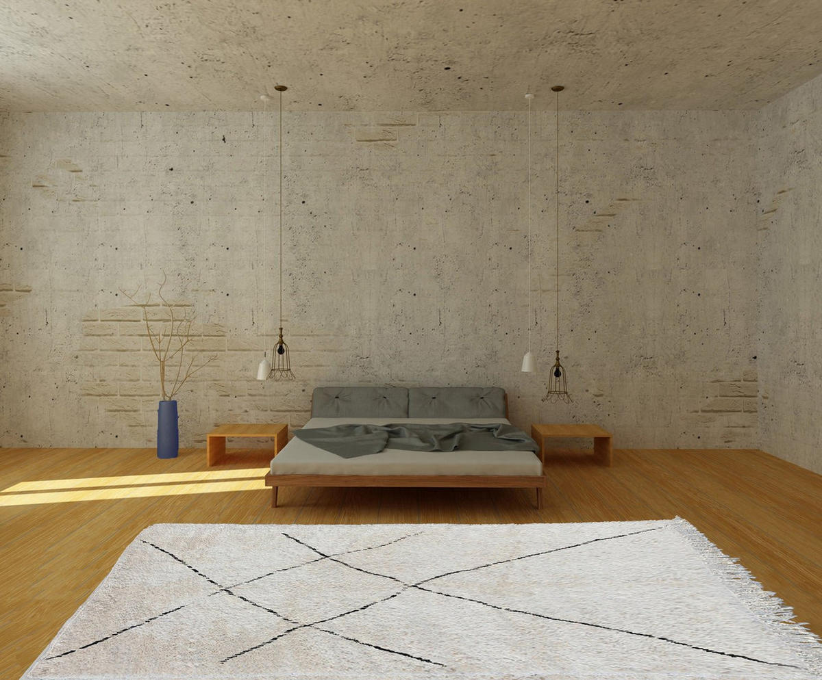 BERBERTEPPICH handgefertigt aus Ouarzazate beige - Beige, Naturmaterialien (250/350cm) - AFK Living