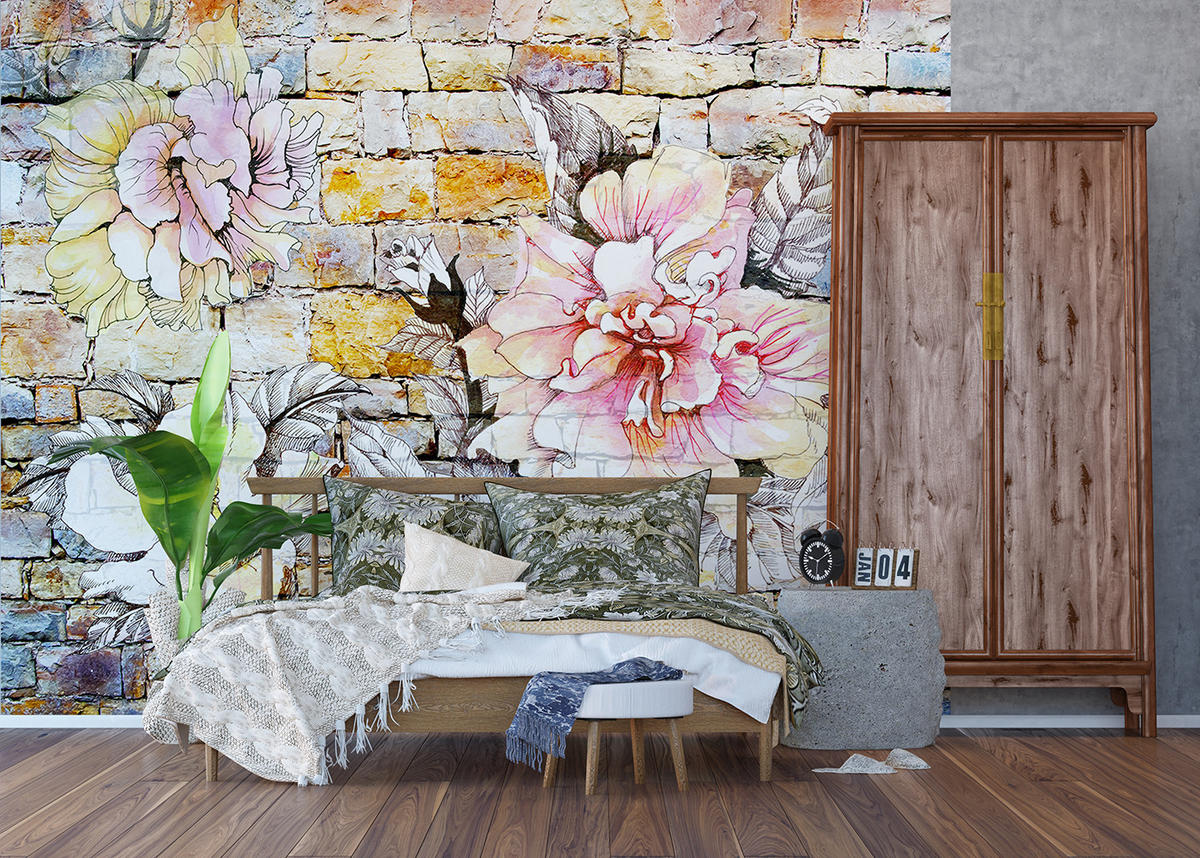FOTOTAPETE Blumen 375 x 270 cm - Multicolor, Papier (375/270cm) - Sanders & Sanders