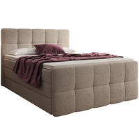 BOXSPRINGBETT Madison 2 beige 160/200 H3/H4 Boucle - Beige, Textil (160/200cm) - wonello