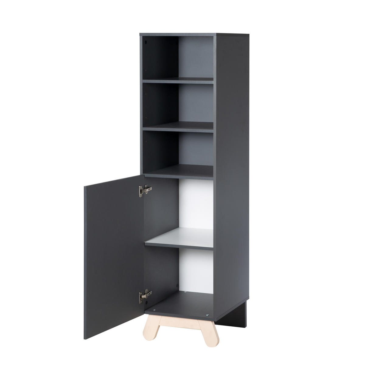 STANDREGAL Jara - Anthrazit, Holzwerkstoff (45/166.5/43cm) - Roba