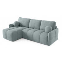 ECKSOFA Grau MONO Mit Schlaffunktion Und Dekokissen Links - Grau, Textil (220/145cm) - Sepro Meble