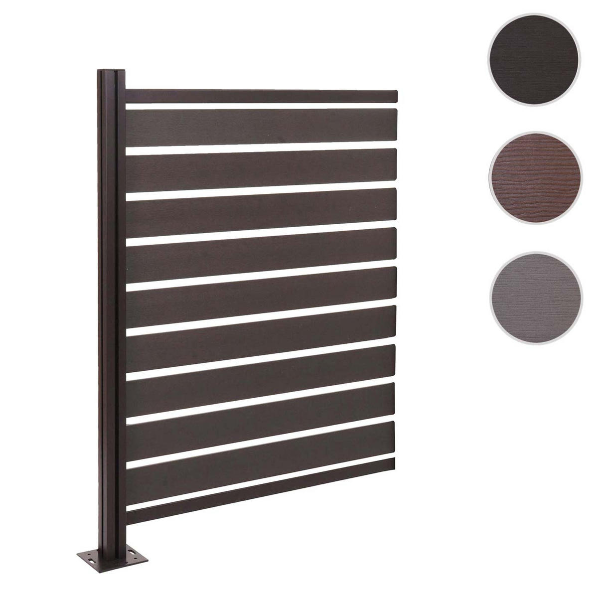 ALU MÜLLTONNEN-ZAUN Anthrazit - Anthrazit, Metall (100/130/6cm) - MCW