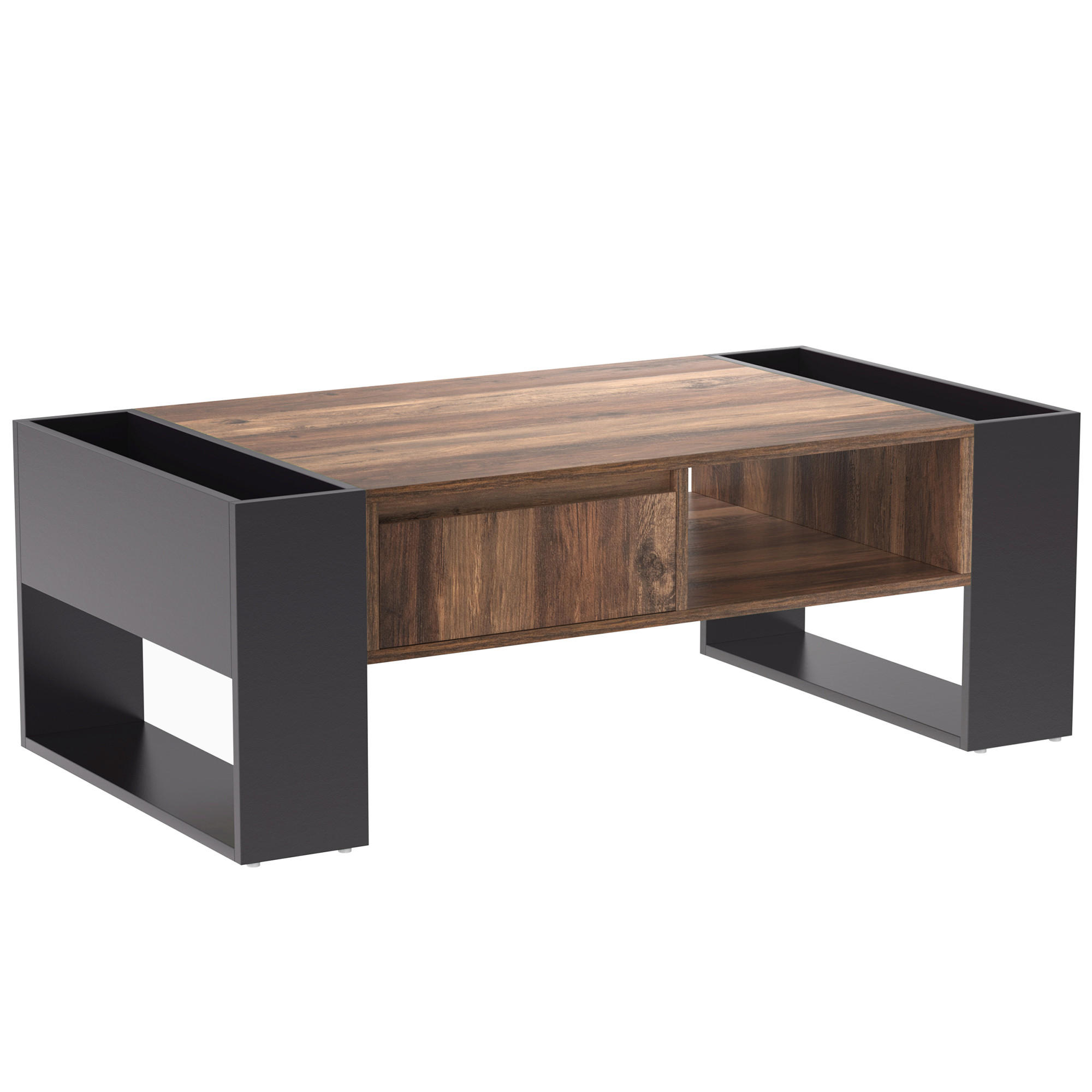 COUCHTISCH Anthrazit 160/60/40 cm - Grau, Holz (106/60/40cm) - Urban Meuble