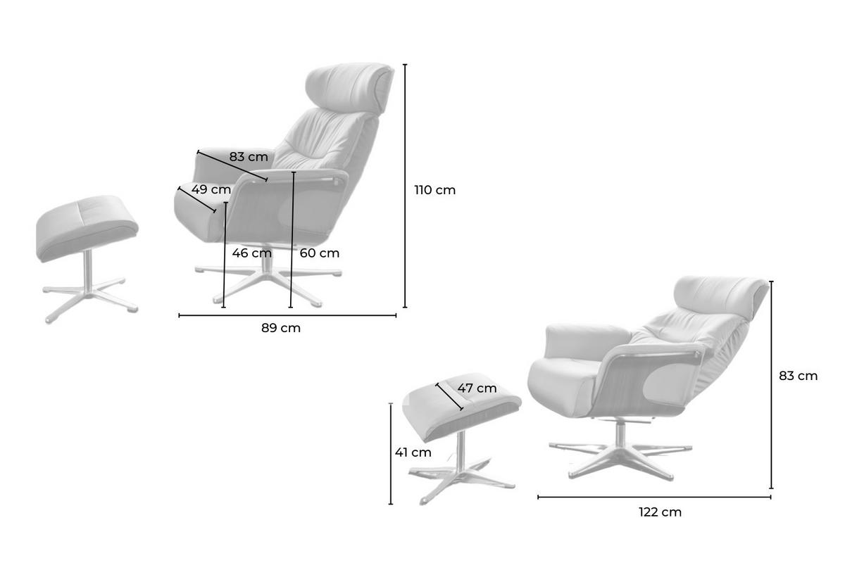 RELAXSESSEL TOSAR Grün Velvet Relaxfunktion - Silberfarben/Grün, Textil/Metall (83/110/89cm) - KAWOLA