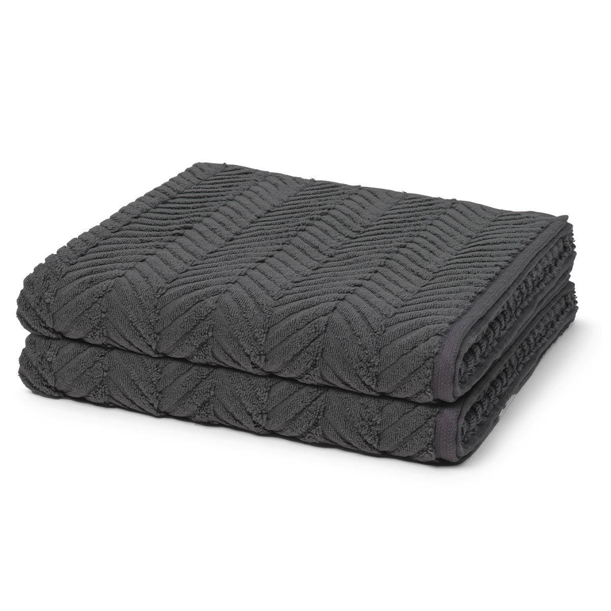 DUSCHTUCH Sensual Skin Zopf 2er-Set - Dunkelgrau, Textil (75/140cm) - Ross