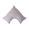 KISSENBEZUG für V-Form-Kissen, Damast-Streifen, Fadendichte 330 - Grau, Textil (38/76cm) - Homescapes