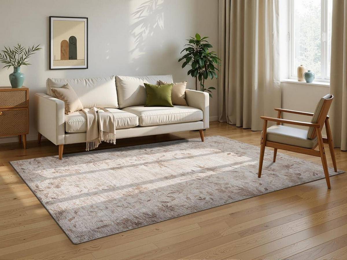 CHENILLE-TEPPICH Script Creme/Beige 160x230 cm - Multicolor, Textil (160/230cm) - Vercai Rugs