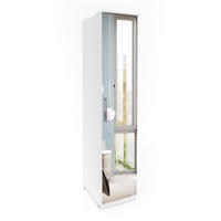 DREHTÜRENSCHRANK OTTIMA 45/217/63 cm 1-türig mit Spiegel Weiß - Weiß, Holzwerkstoff (45/217/63cm) - MASSENO