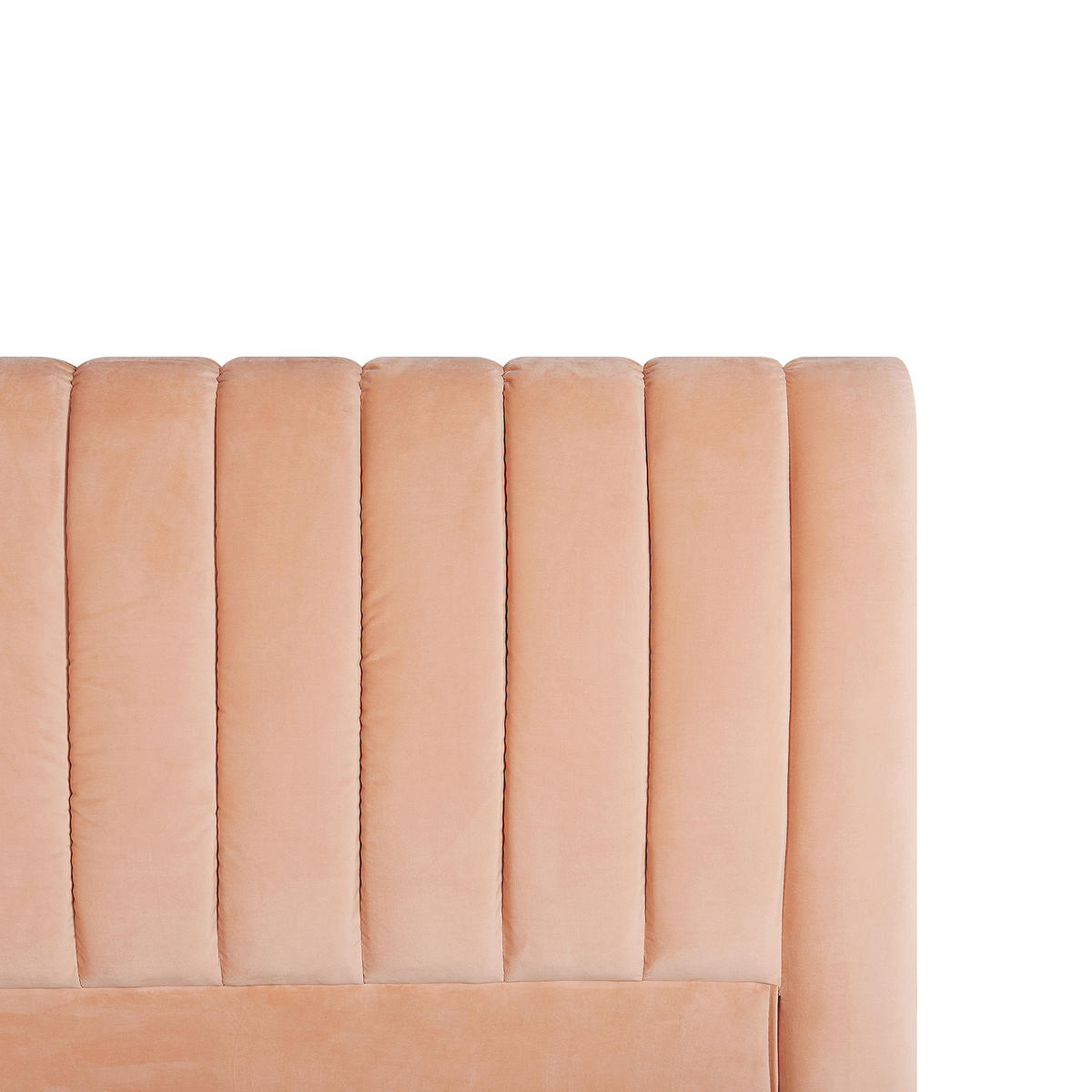 POLSTERBETT 160/200cm Pfirsichrosa Marville - Pink, Textil (160/200cm) - Beliani