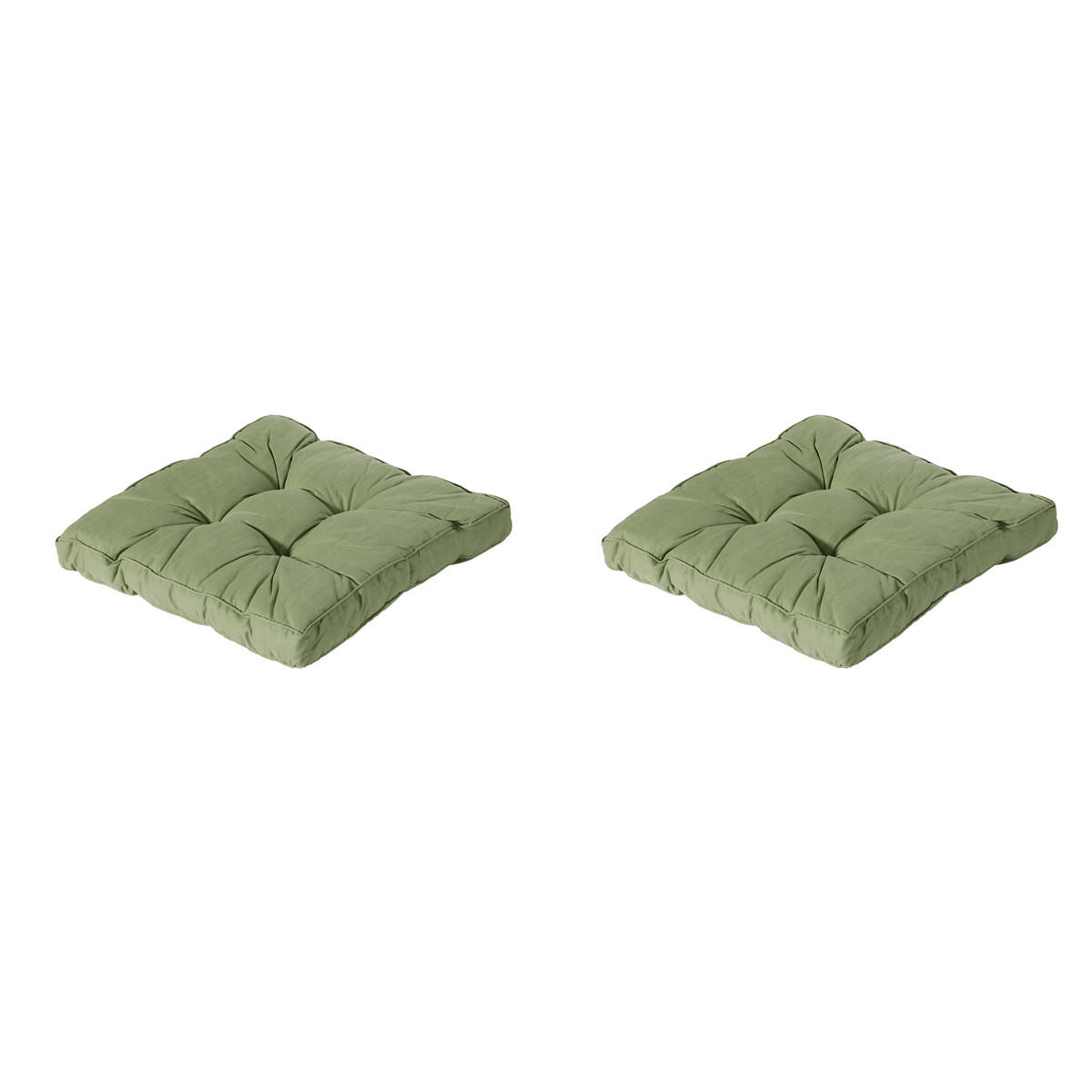 SITZKISSEN Basic 60/60 cm 2er-Set - Grün, Textil (60/8/60cm) - Madison