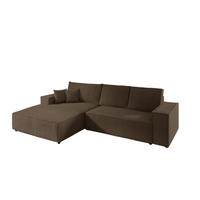 ECKSOFA Corunia In Poso - Braun, Holzwerkstoff/Textil (294/185cm) - Fun Möbel