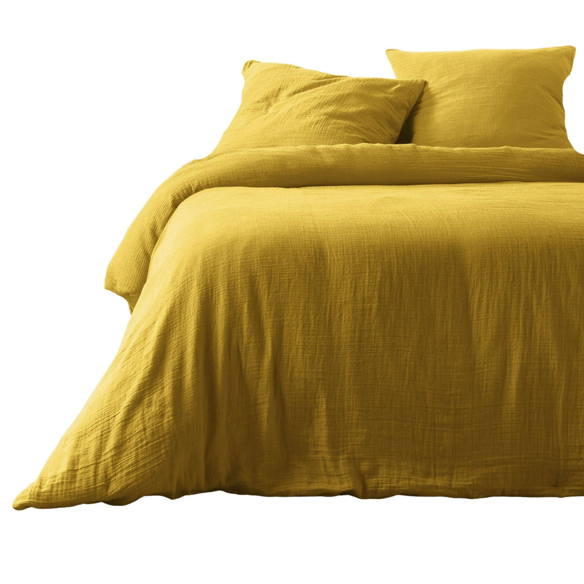 BETTWÄSCHE Angelia 240/220 cm - Gelb, Naturmaterialien (220/240cm) - Douceur d´intérieur