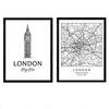POSTER Set Mit 2 Städte Denkmäler London Big Ben A3 Rahmenlos - Klar, Papier (29.7/5/42cm) - Nacnic