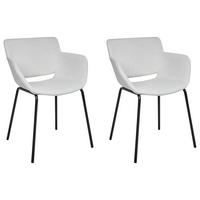 ESSZIMMERSTUHL 2er-Set Stoff Hellgrau Axtel - Hellgrau, Textil (60/81/52cm) - Beliani