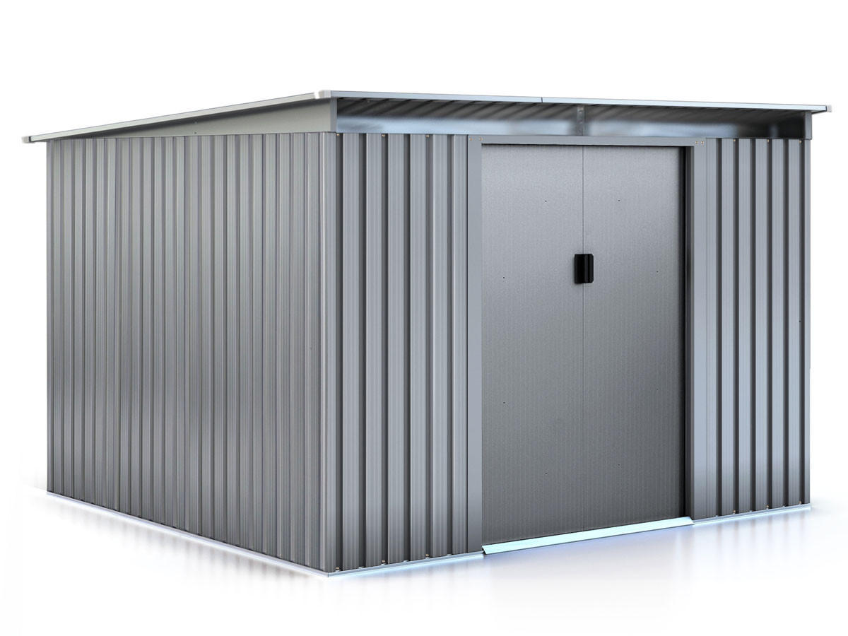 METALL-GARTENHAUS texas Grau - Grau, Metall (261/186/241cm) - Habitat Garten