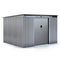 METALL-GARTENHAUS texas Grau - Grau, Metall (261/186/241cm) - Habitat Garten