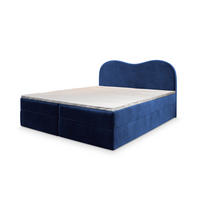 BOXBETT FLUVIA M 160x200 cm mit Matratze und Topper - Blau - Blau, Holz (160/200cm) - MASSENO