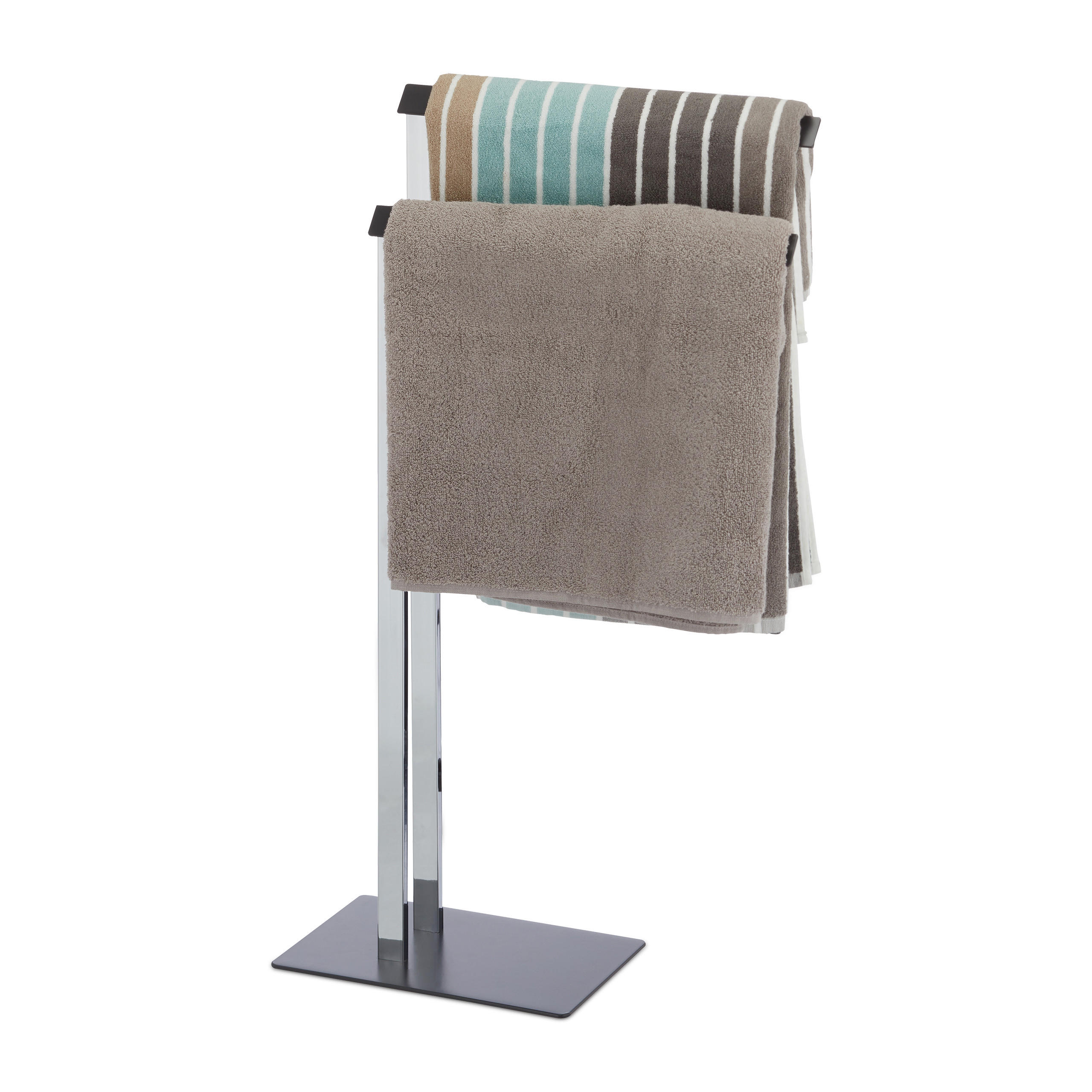 HANDDUKSST&Auml;LL Krom Antracit 2-armat st&aring;l 82 cm Multicolor 82/46/20 cm