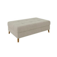 HOCKER Henrik Beige Boucle - Beige/Braun, Holz/Textil (118/40/73cm) - S-Style Möbel