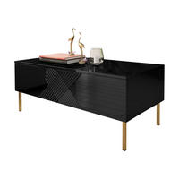 COUCHTISCH Exito 120 - Goldfarben/Schwarz, Holzwerkstoff/Metall (55/120/49cm) - MIRJAN24