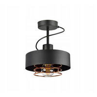 DECKENLEUCHTE EDISON - Goldfarben/Schwarz, Metall (20/20/24cm) - kiki design