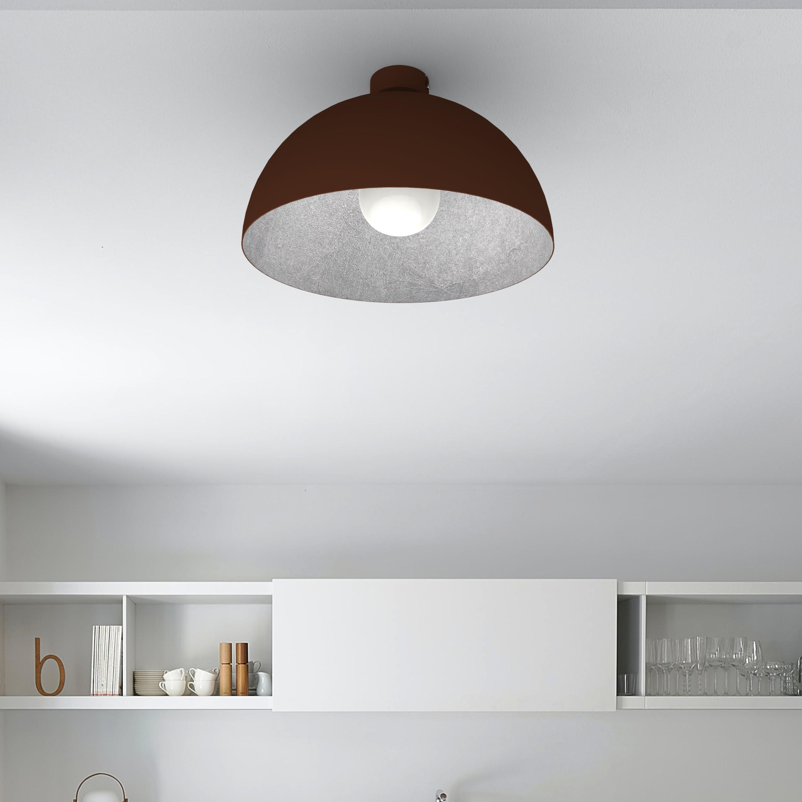 DECKENLEUCHTE - Braun, Metall (60/60/30cm) - Lumicom