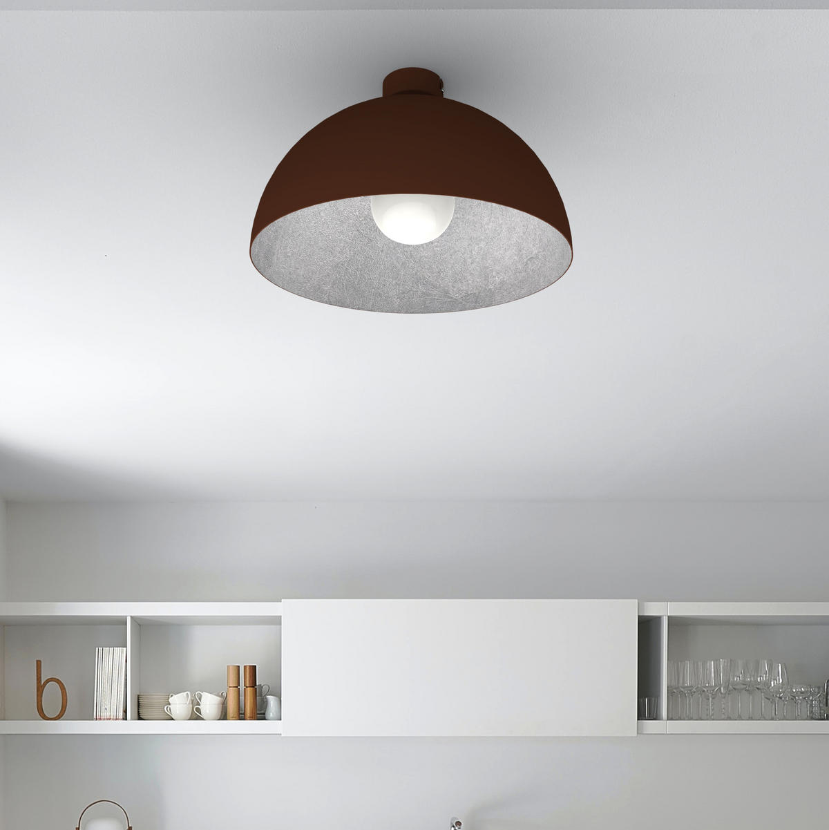 DECKENLEUCHTE - Braun, Metall (60/60/30cm) - Lumicom